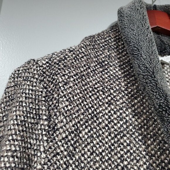 J. Jill Women's Long Button-Down Gray/Black Tweed Cardigan Sweater Pockets Sz XS - Picture 7 of 14